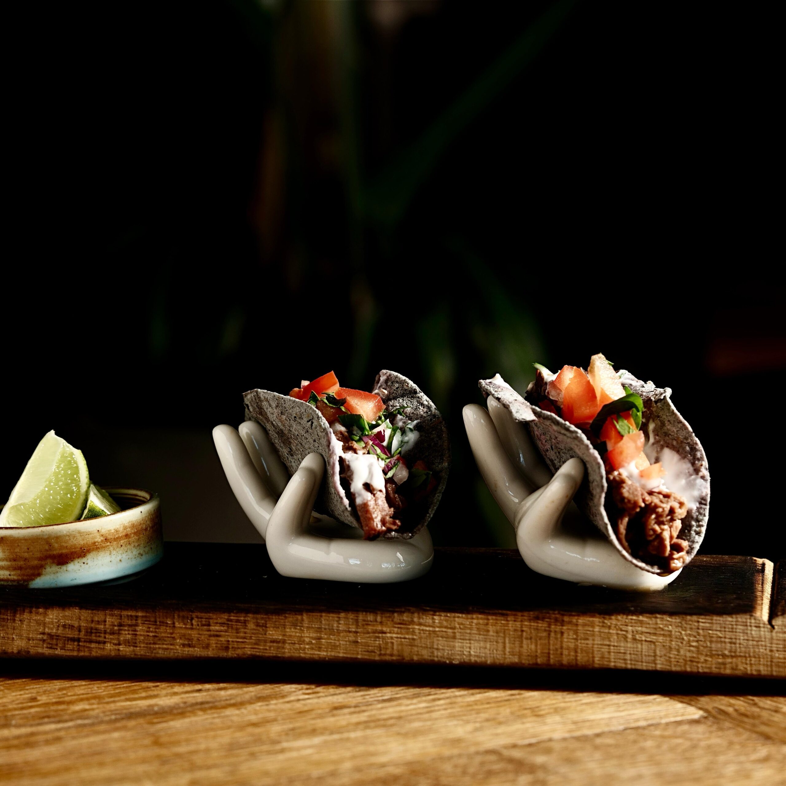 TACOS CON PULLED BEEF DI WAGYU