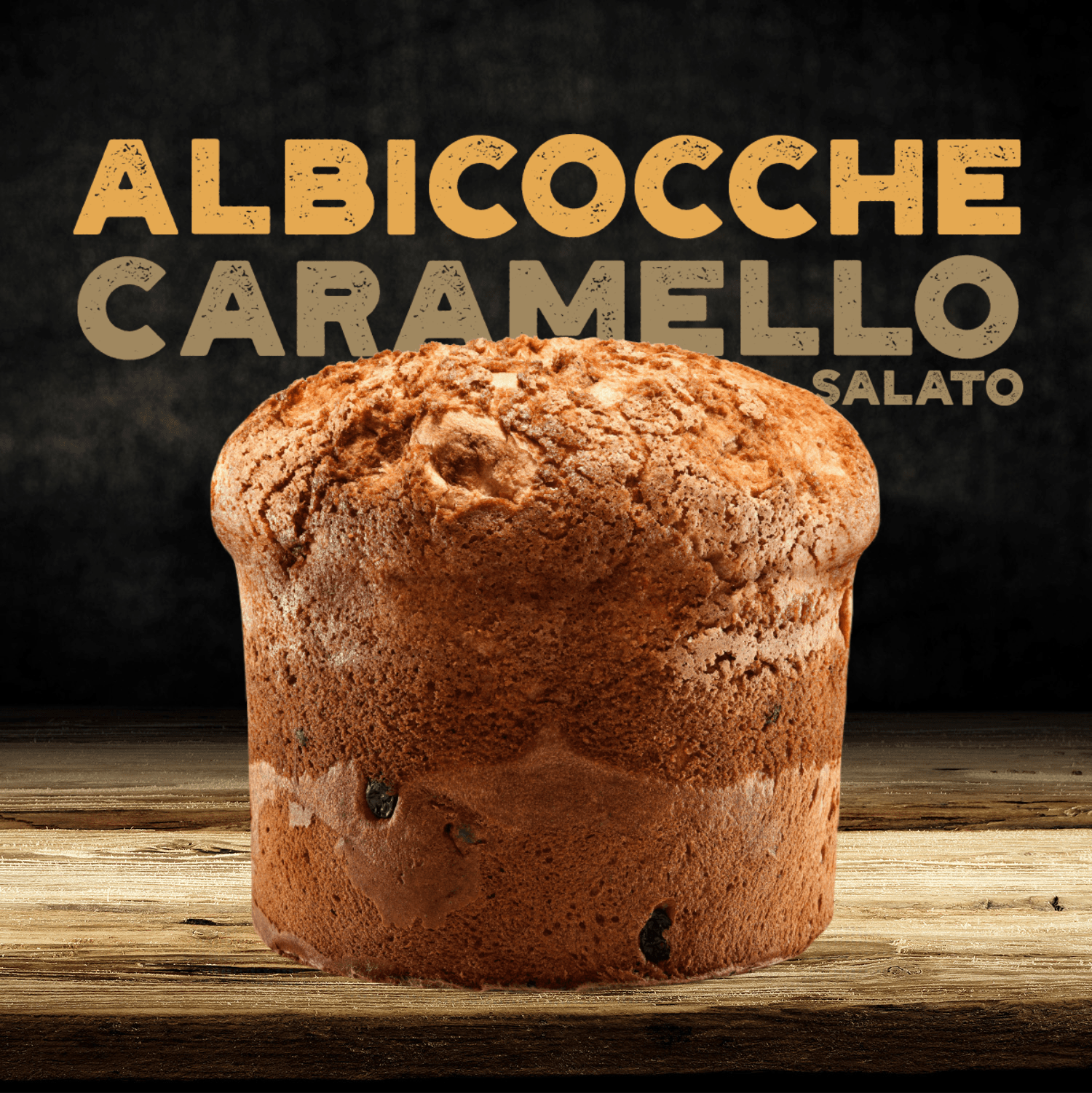 Panettone alle albicocche pellecchiella del vesuvio e caramello salato