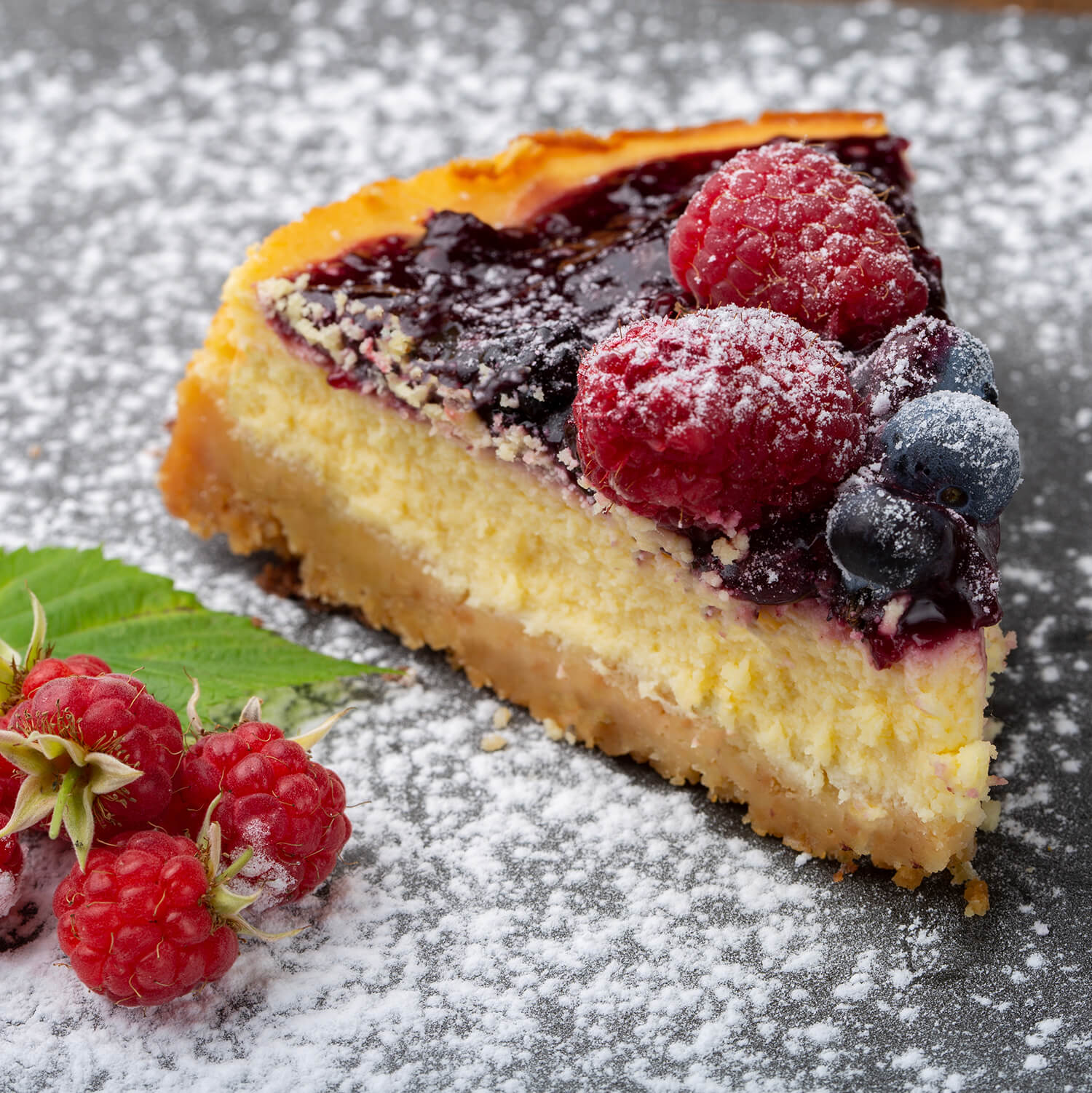 Cheesecake cotta ai frutti di bosco